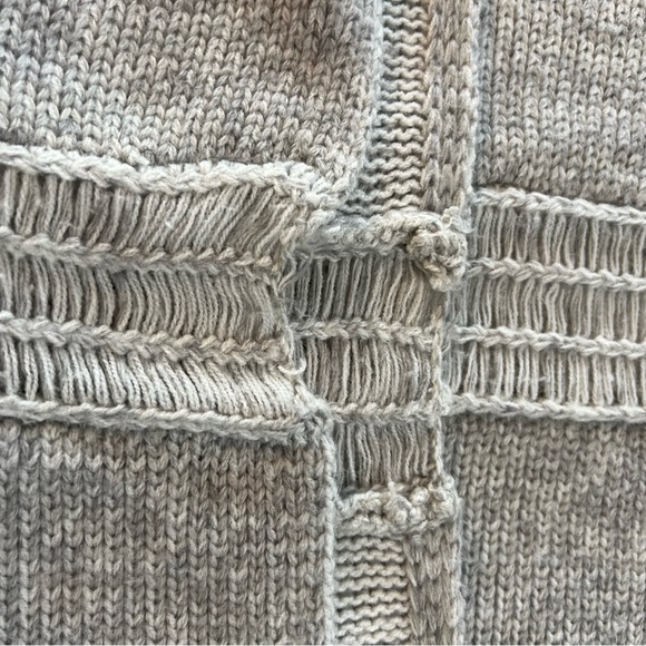 Miilla Rabbit Fur Nylon Blend Sweater Poncho Cape Batwing Sleeves Gray Medium - Picture 12 of 12